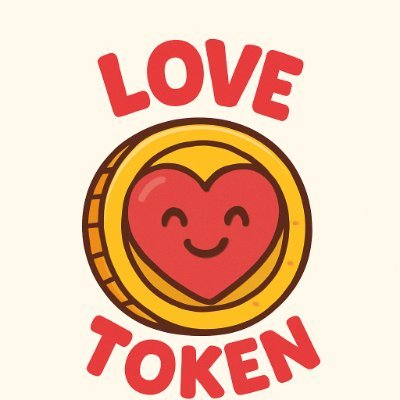 The Love Token logo — a smiling red heart on a gold coin with red 'LOVE TOKEN' text
